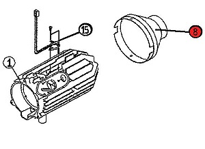 8) Air outlet housing